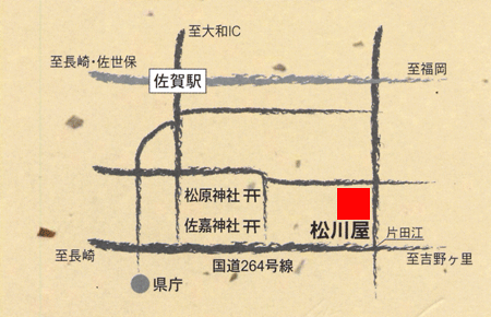 地図：旅庵・松川屋