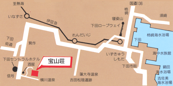 横川温泉　宝山荘 地図