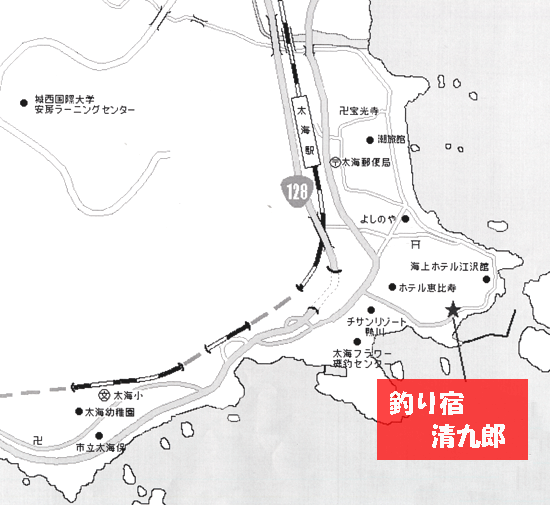 釣り宿　清九郎 地図