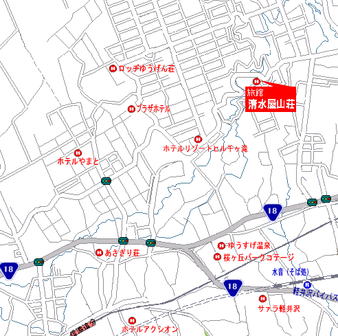 旅館清水屋山荘 地図