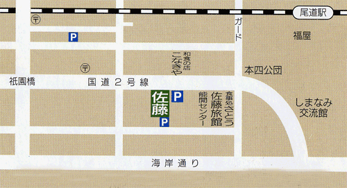 佐藤旅館への概略アクセスマップ