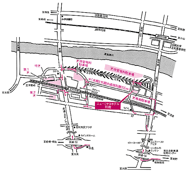 地図：ニューミヤコホテル別館