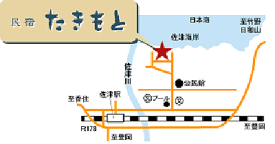民宿　たきもと＜兵庫県＞への概略アクセスマップ