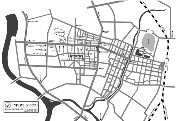 アキタパークホテルの地図画像