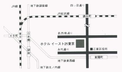 ホテルイースト２１東京（オークラホテルズ＆リゾーツ）への概略アクセスマップ