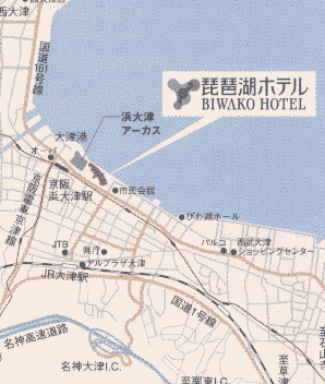 琵琶湖ホテルの地図画像