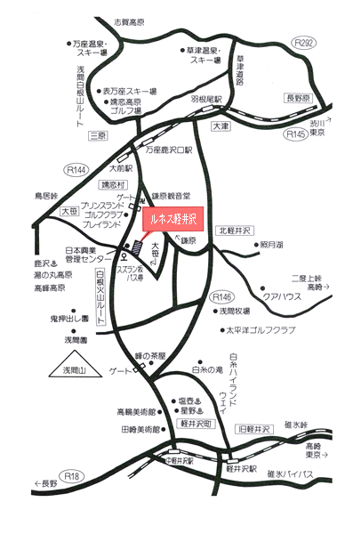 貸別荘 ルネス軽井沢の地図画像