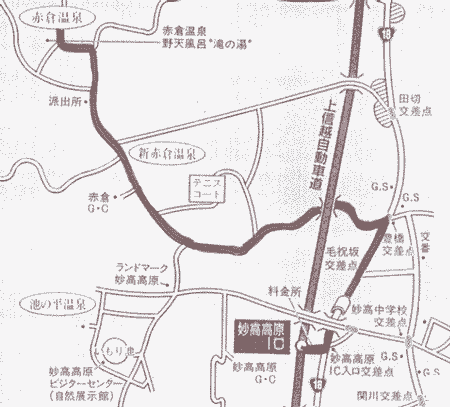 地図：赤倉温泉　赤倉ホテル