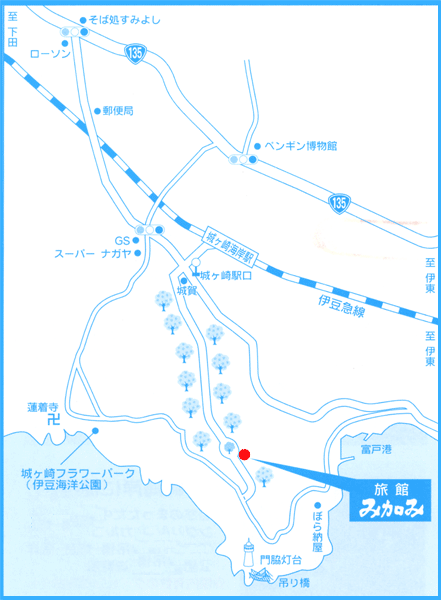 対島温泉　旅館　みかみへの概略アクセスマップ