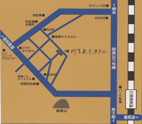 川湯温泉 川湯観光ホテルの地図画像