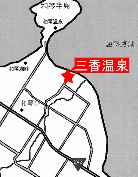 三香温泉への概略アクセスマップ