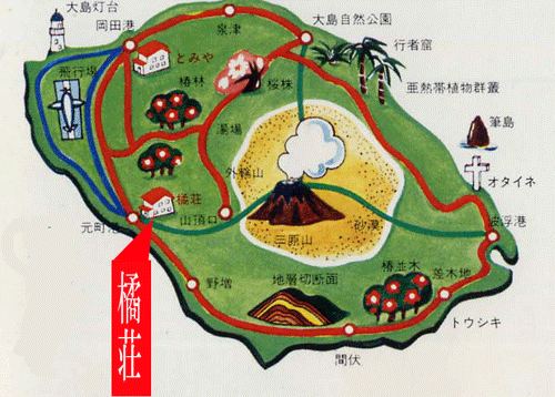 地図：橘荘　＜大島＞