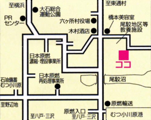 ホテル市原クラブ六ヶ所店への概略アクセスマップ