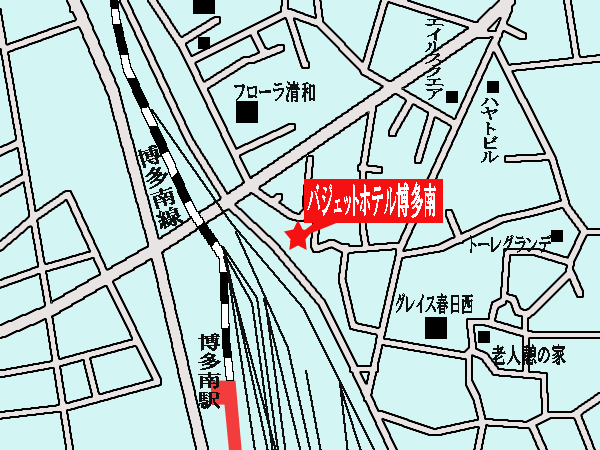 バジェットホテル博多南 地図