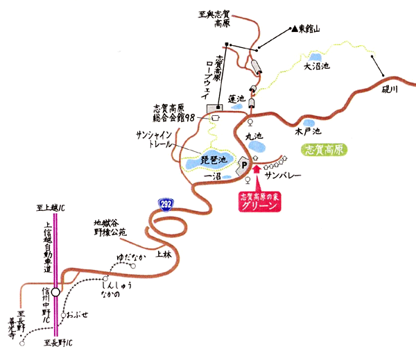 志賀高原の家　グリーン 地図