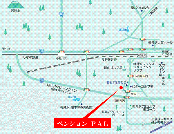 ペンション ぱるの地図画像