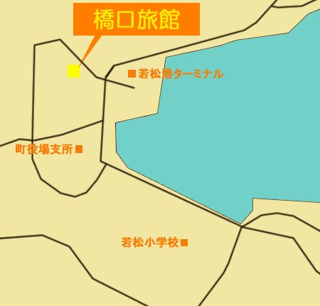 地図：橋口旅館　＜五島・若松島＞