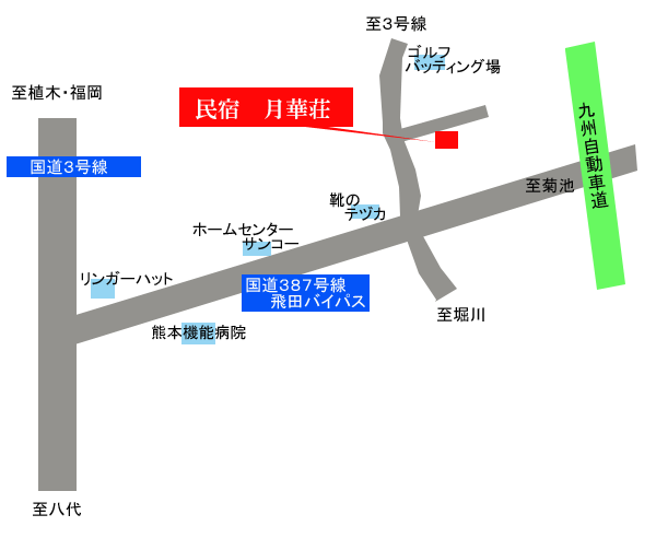 民宿 月華荘の地図画像
