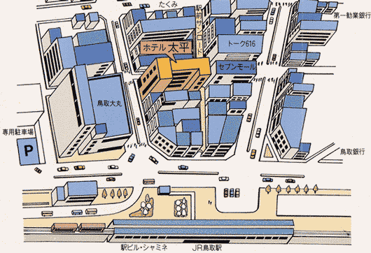 ホテルＲＥＳＨ　鳥取駅前への概略アクセスマップ