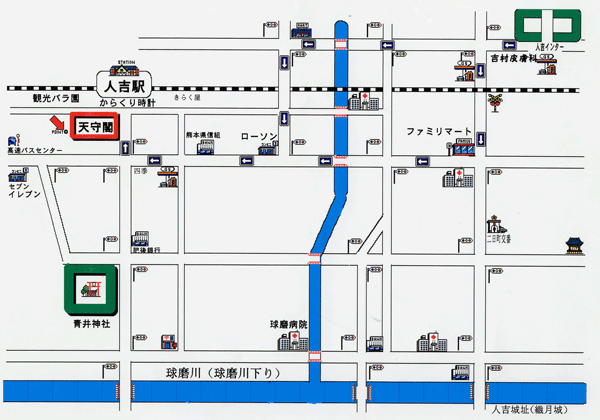 地図：ステーションビジネスホテル　天守閣