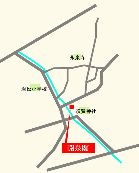 小城温泉　開泉閣への概略アクセスマップ