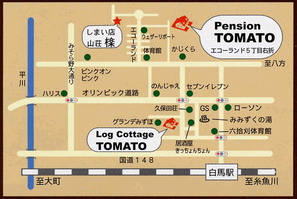 ログコテージ トマトの地図画像