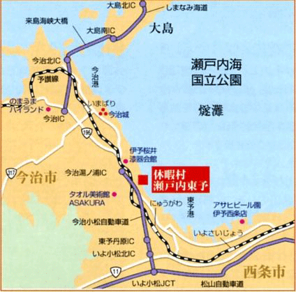 休暇村 瀬戸内東予の地図画像