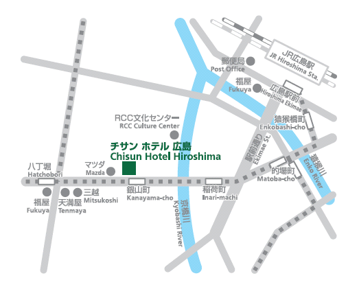 チサンホテル広島の地図画像