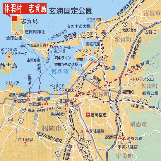 休暇村 志賀島の地図画像