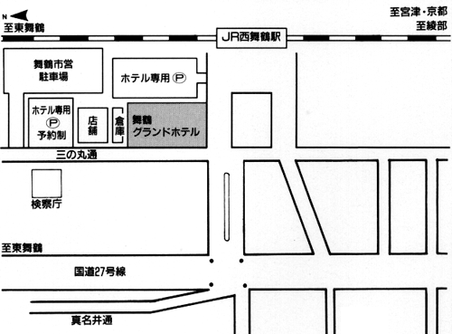 舞鶴グランドホテルへの概略アクセスマップ