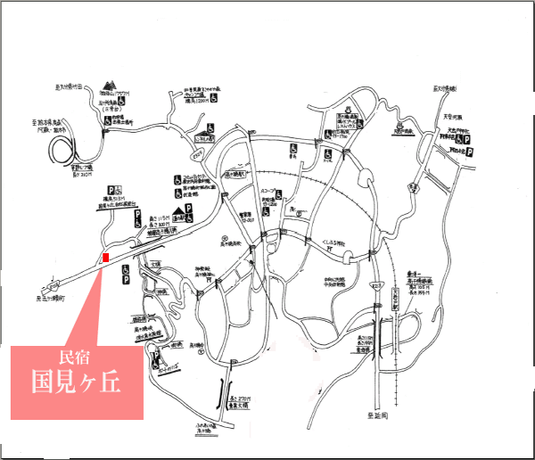民宿　国見ヶ丘 地図