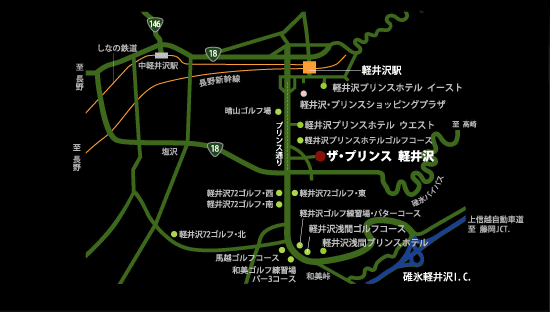 ザ・プリンス軽井沢の地図画像