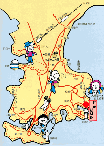 民宿松林館の地図画像