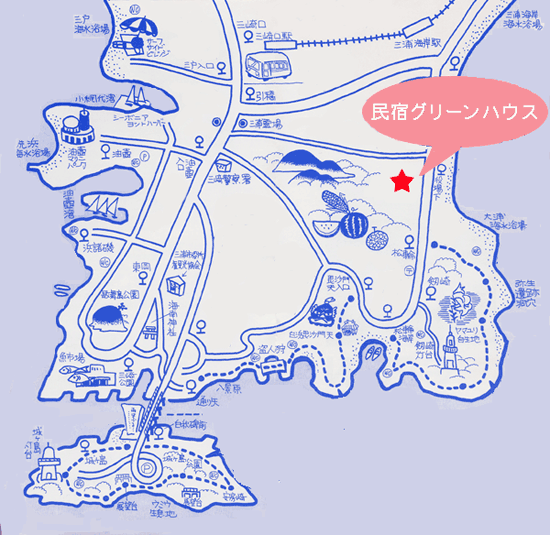 民宿グリーンハウス＜神奈川県＞の地図画像