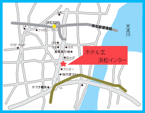 ホテル玄　浜松インター 地図