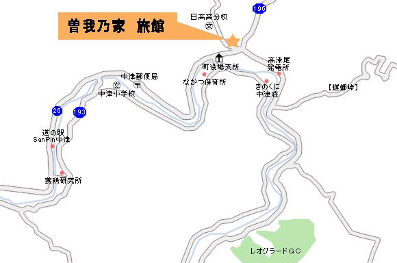 曽我乃家旅館への概略アクセスマップ