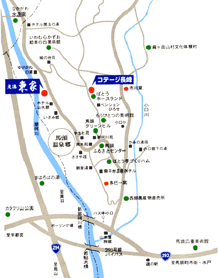 元湯　東家＜栃木県＞への概略アクセスマップ