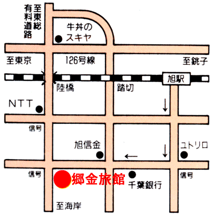 郷金旅館 地図