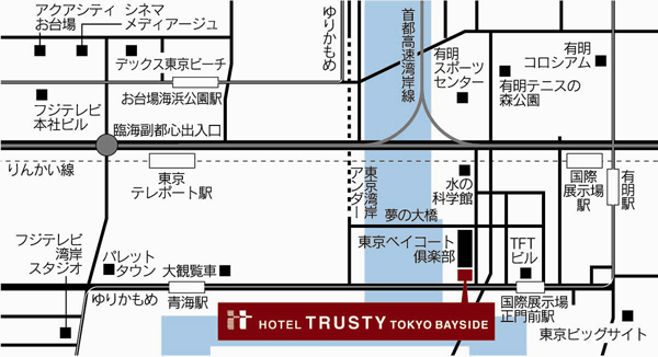 地図：ホテルトラスティ東京ベイサイド