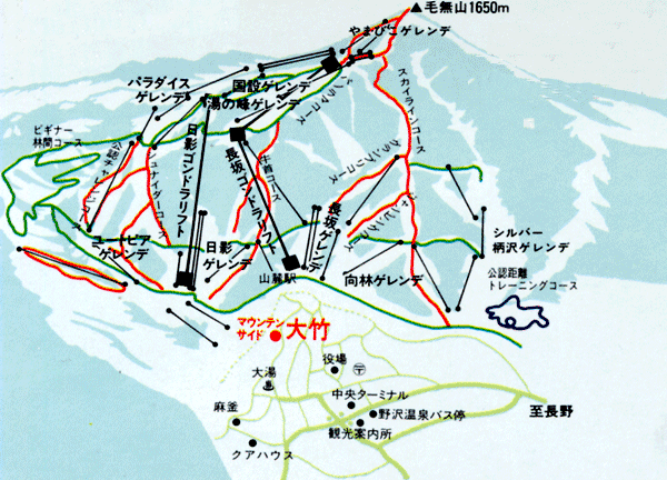 マウンテンサイド大竹への概略アクセスマップ