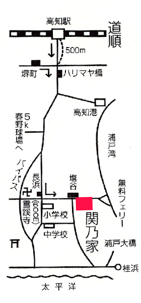 旅館関乃家 地図