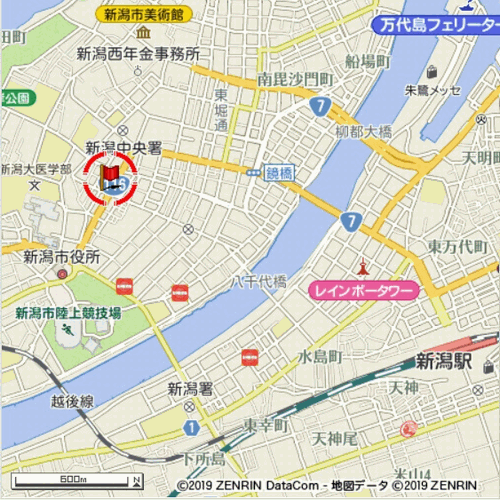 アパホテル〈新潟東中通〉への概略アクセスマップ