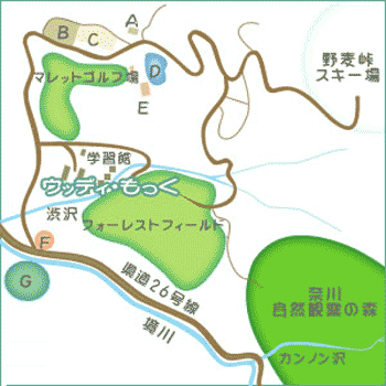 渋沢温泉　ウッディ・もっく 地図