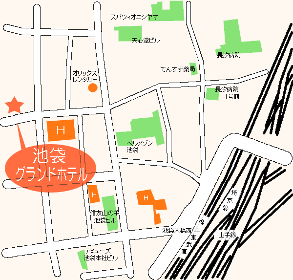 池袋グランドホテル 地図