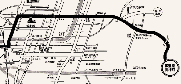 扉温泉　明神館への概略アクセスマップ