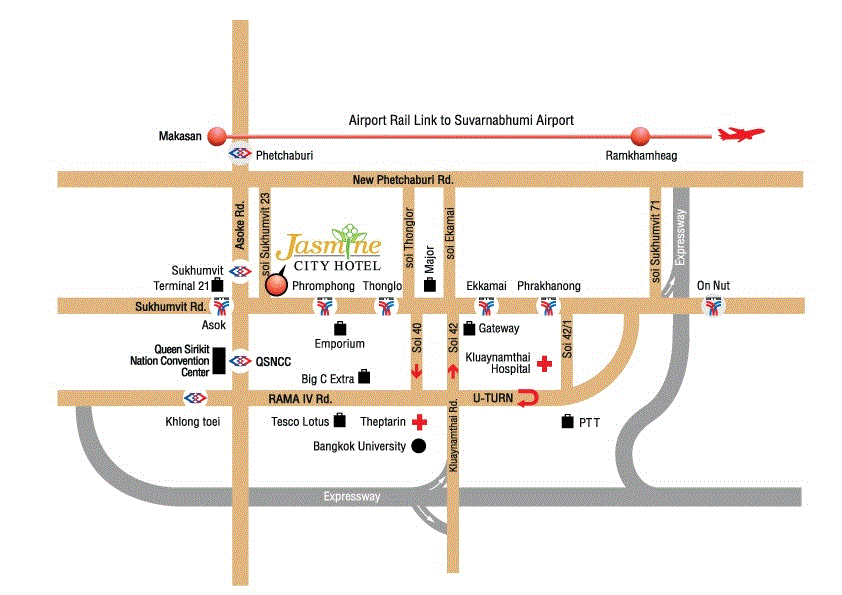 ジャスミン シティ ホテル Jasmine City Hotel 施設提供地図 楽天トラベル