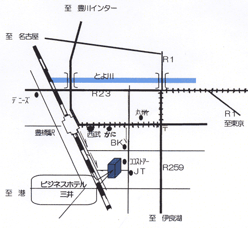 ビジネスホテル　三井 地図