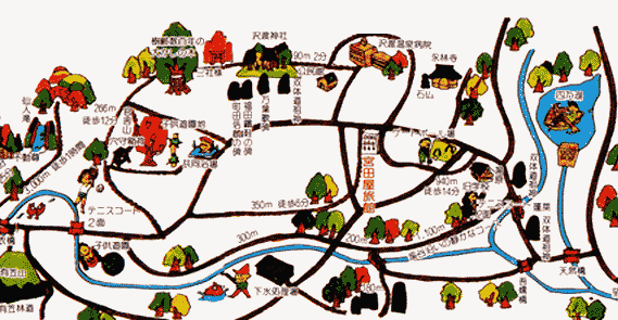 沢渡温泉　宮田屋旅館への概略アクセスマップ