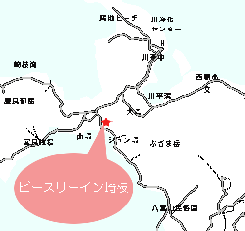 ピースリーイン崎枝　＜石垣島＞への概略アクセスマップ