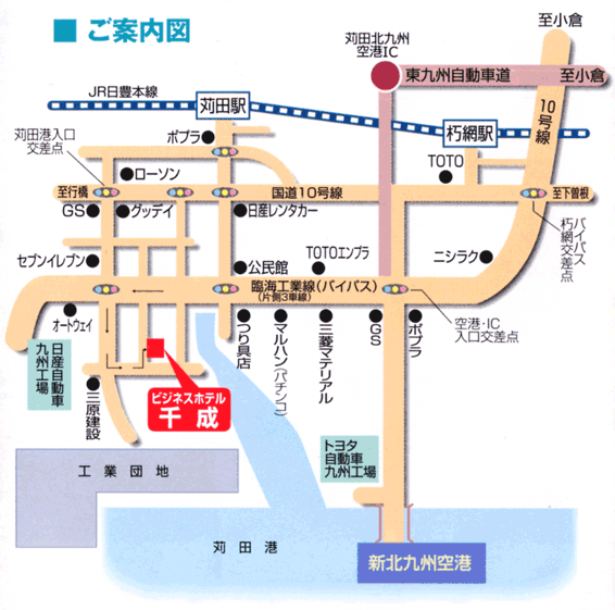 ビジネスホテル千成への案内図